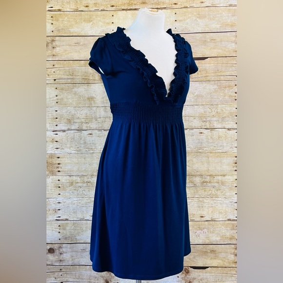 Lipstick Size Small Elegant Navy Blue Dress - Picture 2 of 8